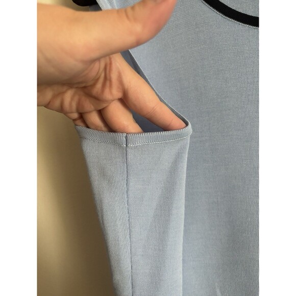 Misook Womens 0X XL XXL Plus Size Sleeveless Knit Top Blue Black Office Preppy - Picture 5 of 7